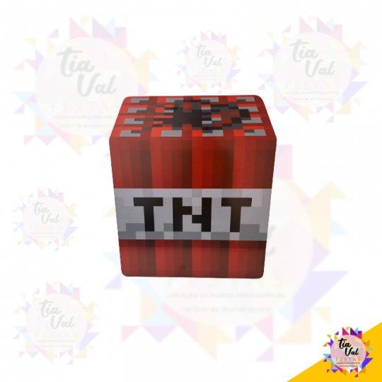 FIGURA MINECRAFT  TNT 43 X 50 MDF ADESIVADO