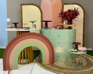 Foto de INSPIRAÇÃO ARCO IRIS BOHO - PAINEL INDIANO