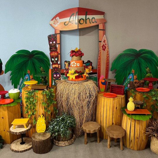 INSPIRAÇÃO ALOHA - TROPÍCAL - HAWAII - MENINO - LUAU