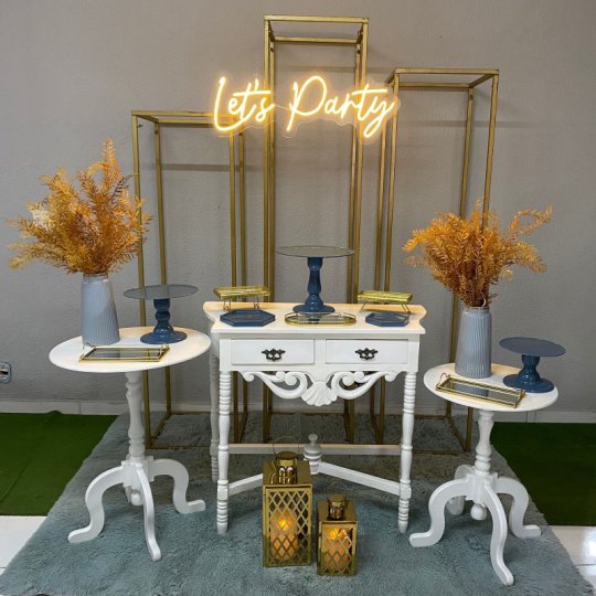 INSPIRAÇÃO DOURADA COM AZUL LETS PARTY
