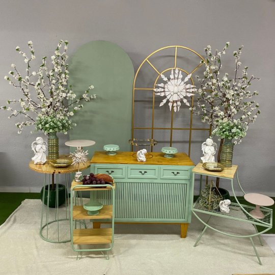 INSPIRAÇÃO EUCARISTIA VERDE E BRANCO PAINEL ROMANO