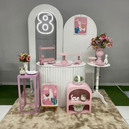 INSPIRAÇÃO LHAMA ROSA - MESA OVAL