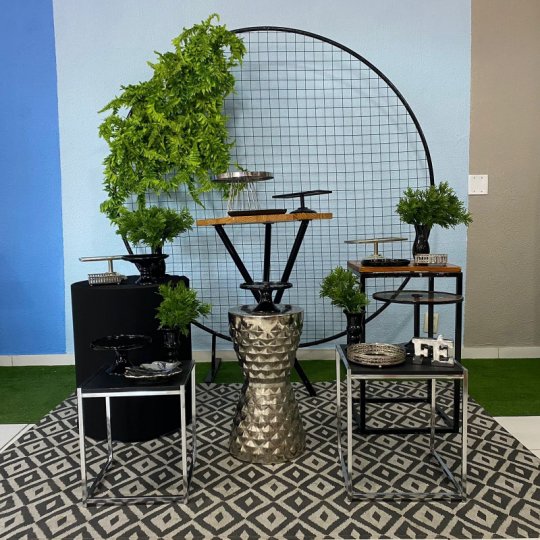 INSPIRAÇÃO PRETO COM PRATA - PAINEL TELADO PRETO