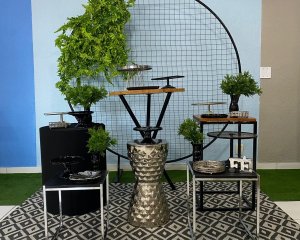 Foto de INSPIRAÇÃO PRETO COM PRATA - PAINEL TELADO PRETO