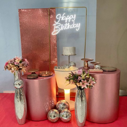 INSPIRAÇÃO ROSE - PAINEL ROSE - HAPPY BIRYHDAY