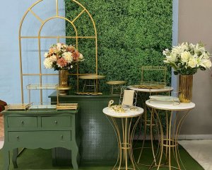 Foto de MONTAGEM VERDE COM DOURADO - CASAMENTO - FESTA ADULTO