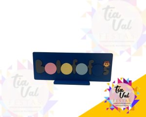 Foto de NOME BOLO FOFO - MDF - 11 X 30CM