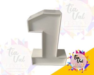 Foto de NUMERO 1 BRANCO - 60 CM