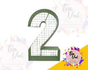 Foto de NUMERO 2 VERDE CLARO - 80 CM  - FERRO