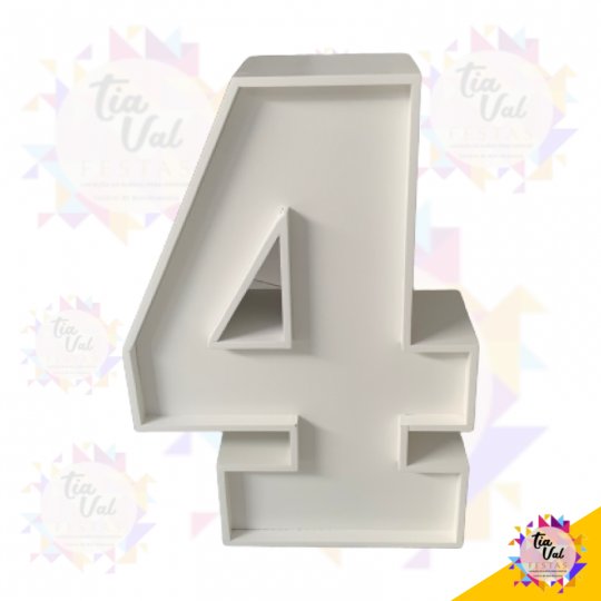 NUMERO 4 BRANCO - 60 CM