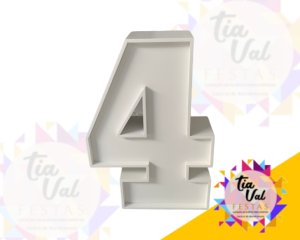 Foto de NUMERO 4 BRANCO - 60 CM