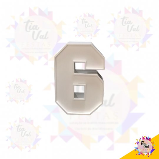 NUMERO 6 BRANCO - 60 CM