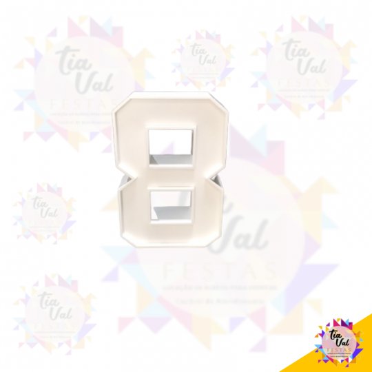 NUMERO 8 BRANCO - 60 CM