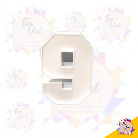 NUMERO 9 BRANCO - 60 CM