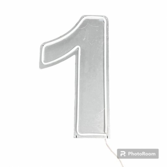 NUMERO LED LUMINOSO - 1 - HUM 50 CM  - SEM PE 