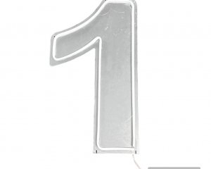 Foto de NUMERO LED LUMINOSO - 1 - HUM 50 CM  - SEM PE 