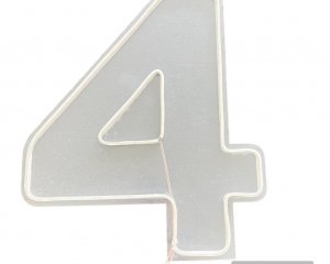 Foto de NUMERO LED LUMINOSO 4 QUATRO 50 CM - SEM PE