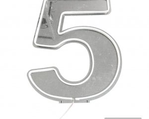 Foto de NUMERO LED LUMINOSO 5 CINCO 50 CM - SEM PE