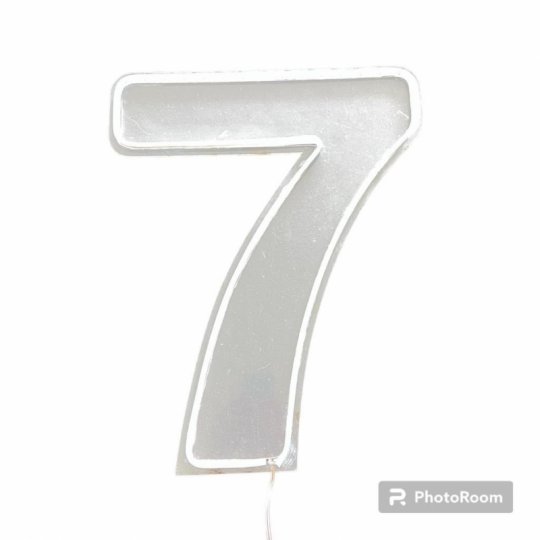 NUMERO LED LUMINOSO 7 SETE 50 CM