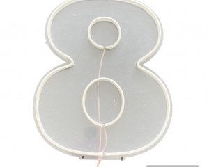 Foto de NUMERO LED LUMINOSO 8 OITO 50 CM SEM PE