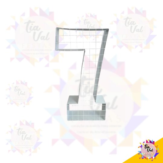 NÚMERO 7 SETE BRANCO - FERRO  - 80 CM