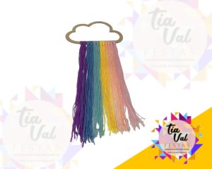 Foto de NUVEM MDF COM LINHAS COLORIDAS