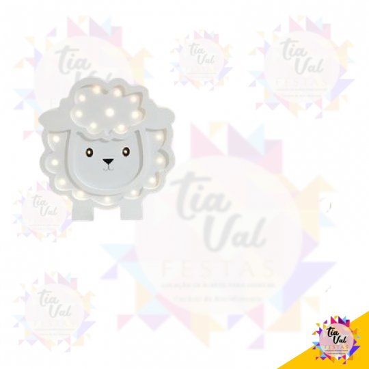 OVELHA ILUMINADA BRANCA - MDF - FAZENDINHA