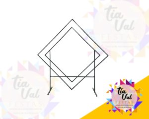 Foto de PAINEL LOSANGULO PRETO 2M X 2 M