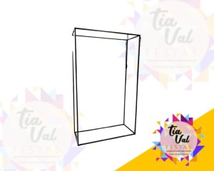 Foto de PAINEL RETANGULAR - PRETO - 2M X 1,20M X 0,50 CM