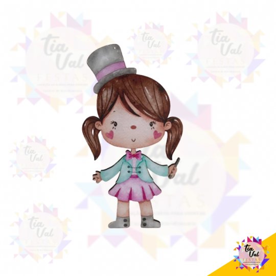 PALHACINHA CHAPEU - CIRCO -  MDF - 34 X 69