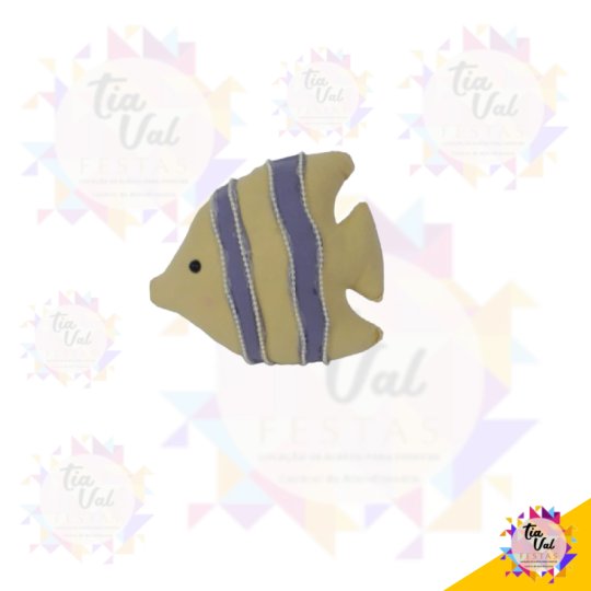 PEIXE BEGE COM LILAS - FELTRO 17X19