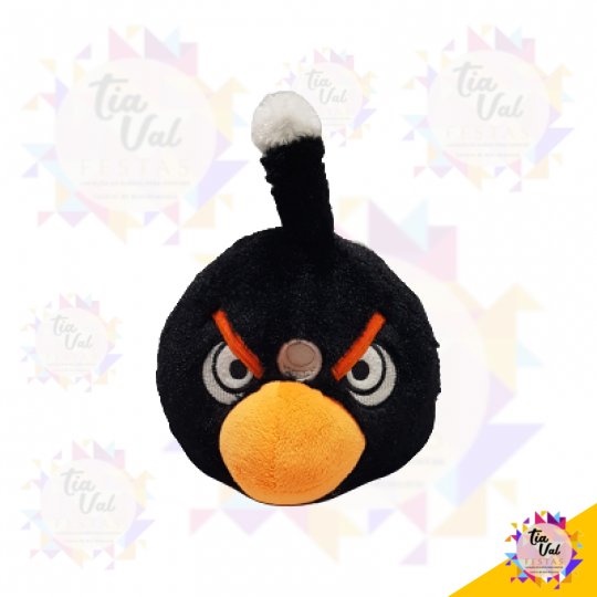 PELUCIA ANGRY BIRD PRETO P