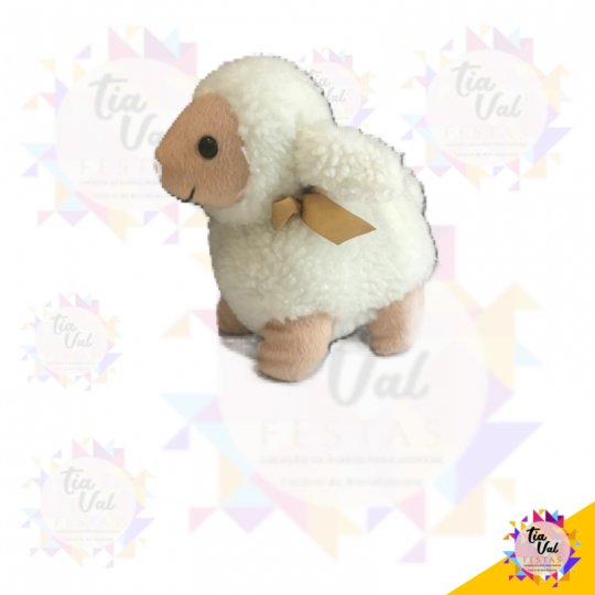 PELUCIA OVELHA C/ LAÇO DOURADO - FAZENDINHA