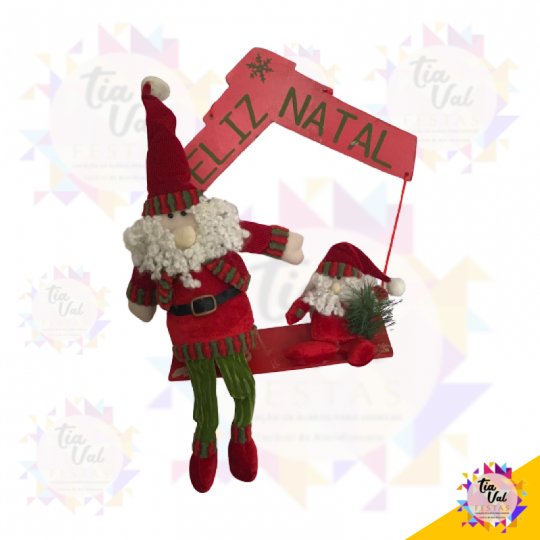 PELUCIA PAPAI NOEL BALANÇO P  - NATAL