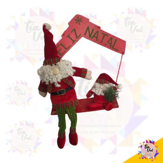PELUCIA PAPAI NOEL BALANÇO P - NATAL