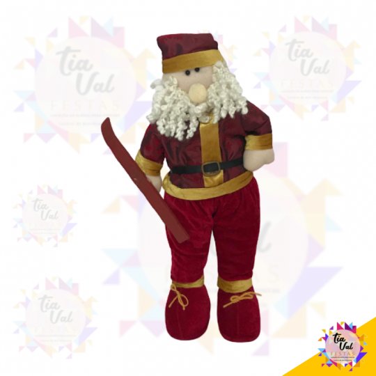 PELUCIA PAPAI NOEL CALÇA VERMELHA M - NATAL