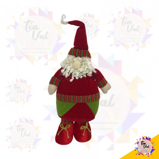 PELUCIA PAPAI NOEL VERMELHO MEDIO - NATAL