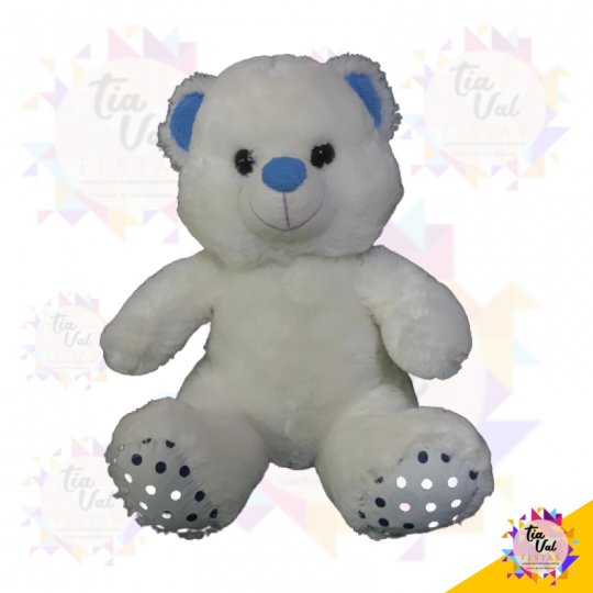 PELUCIA URSO BR NARIZ AZUL P  31 CM
