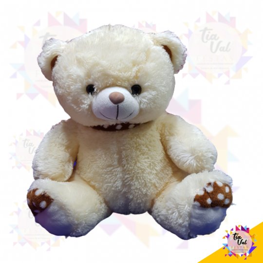 PELUCIA URSO MARFIM C/CACHECOL G