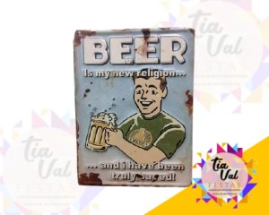 Foto de PLACA BEER IS MY NEW RELIGION