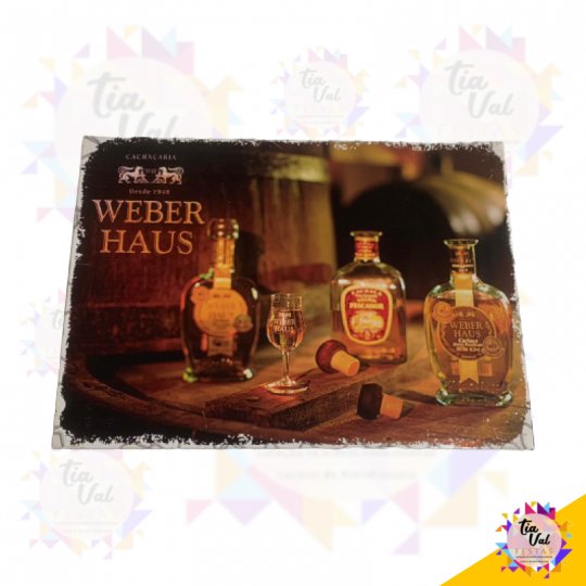 PLACA CACHAÇARIA WEBER HAUS - FERRO