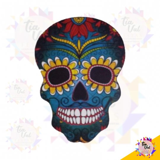 PLACA CAVEIRA MEXICANA OLHO AMARELO