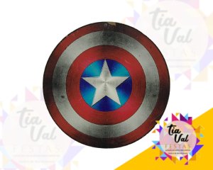 Foto de PLACA ESCUDO CAPITAO AMERICA ADESIVADO