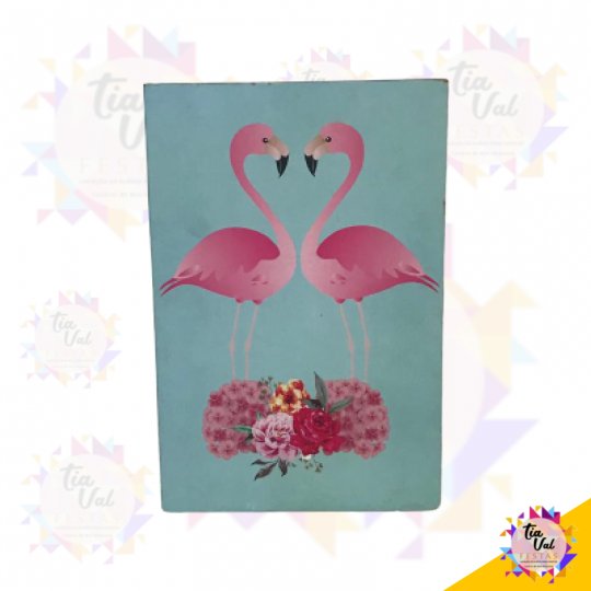 PLACA FLAMINGO CASAL C/ ROSAS
