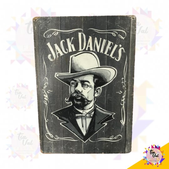 PLACA JACK DANIEL HOMEM