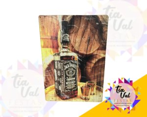 Foto de Placa Jack Daniels garrafa c/ copos