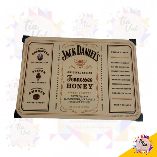 PLACA JACK DANIELS HONEY - FERRO