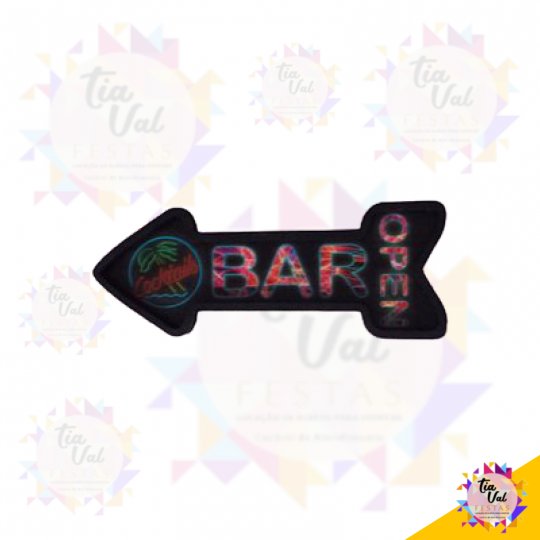 PLACA LUMINOSA SETA OPEN BAR