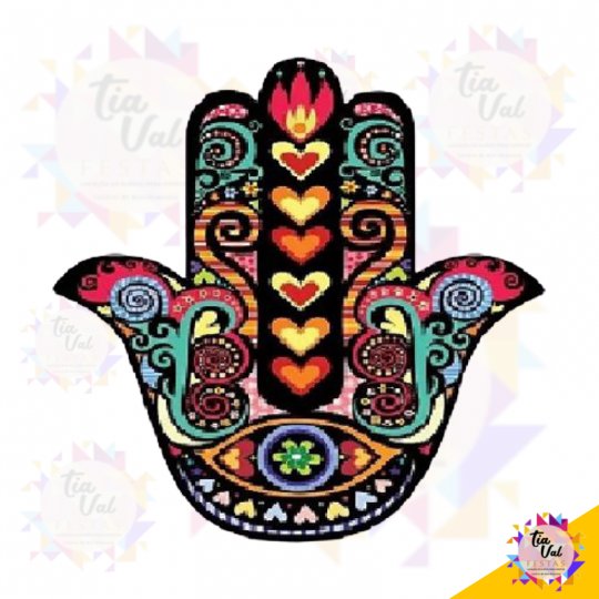 PLACA MEXICANA MÃO HAMSA