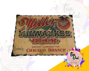 Foto de PLACA MILLER MILWAUKEE  - FERRO